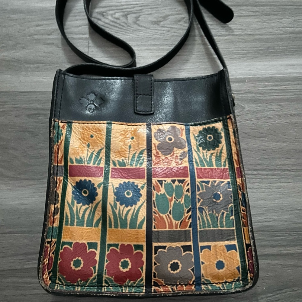 Patricia Nash Venezia Italian Multicolored Floral Leather Crossbody Bag - Picture 3 of 8